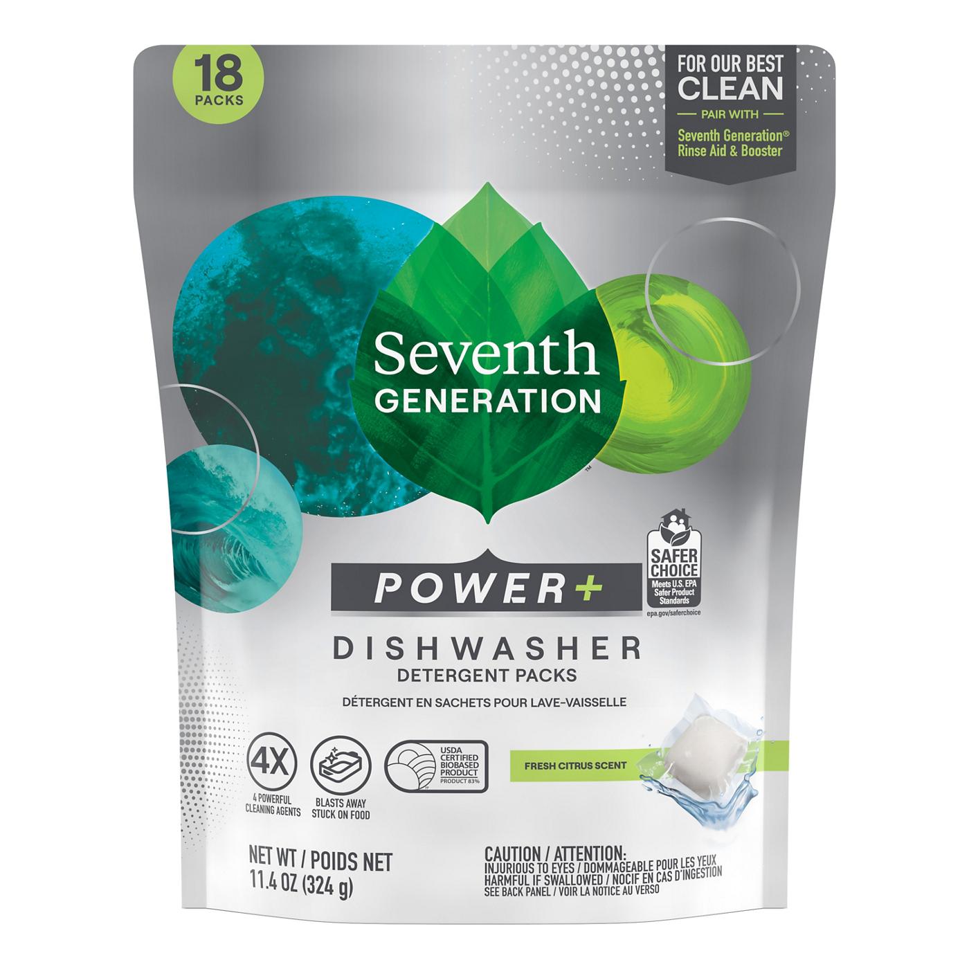 Seventh Generation Ultra Power Plus Dishwasher Detergent Packs Citrus Shop Dish soap