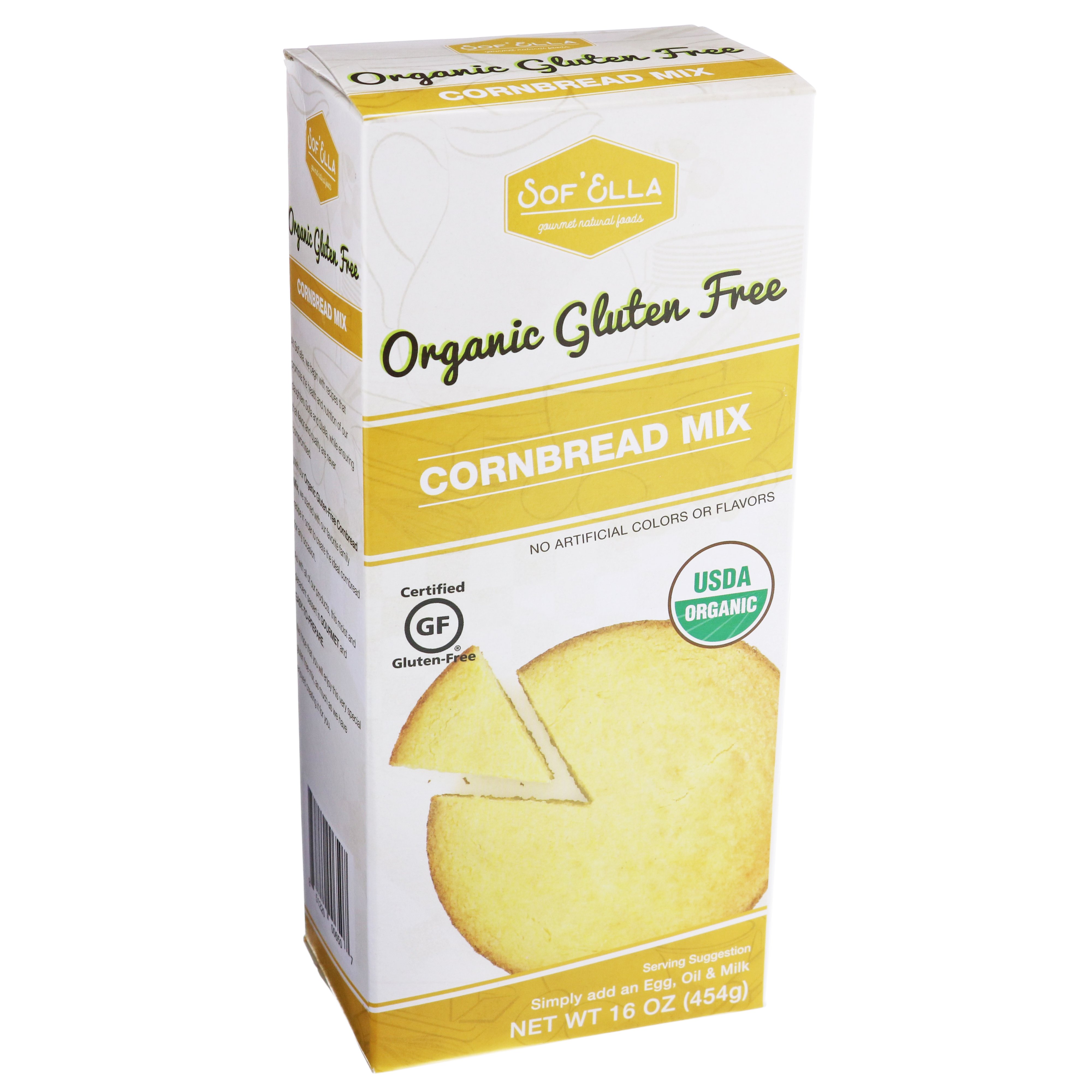 Sof'ella Organic Gluten Free Cornbread Mix Shop Baking Mixes at HEB