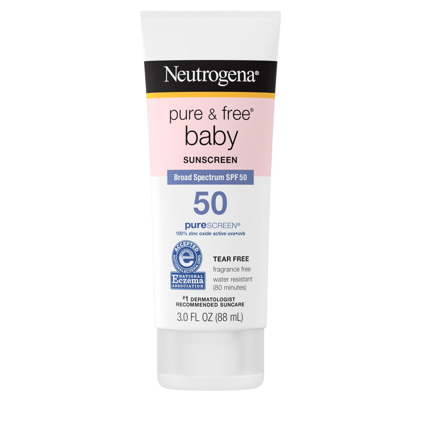 Neutrogena Pure & Free Baby Sunscreen - SPF 50; image 1 of 8