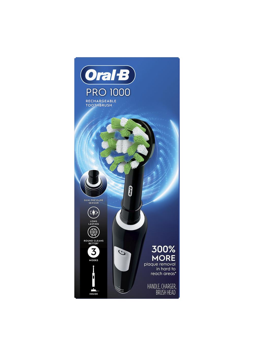 Oral-B Pro 1000 Rechargeable Toothbrush - Black - Shop Toothbrushes at ...