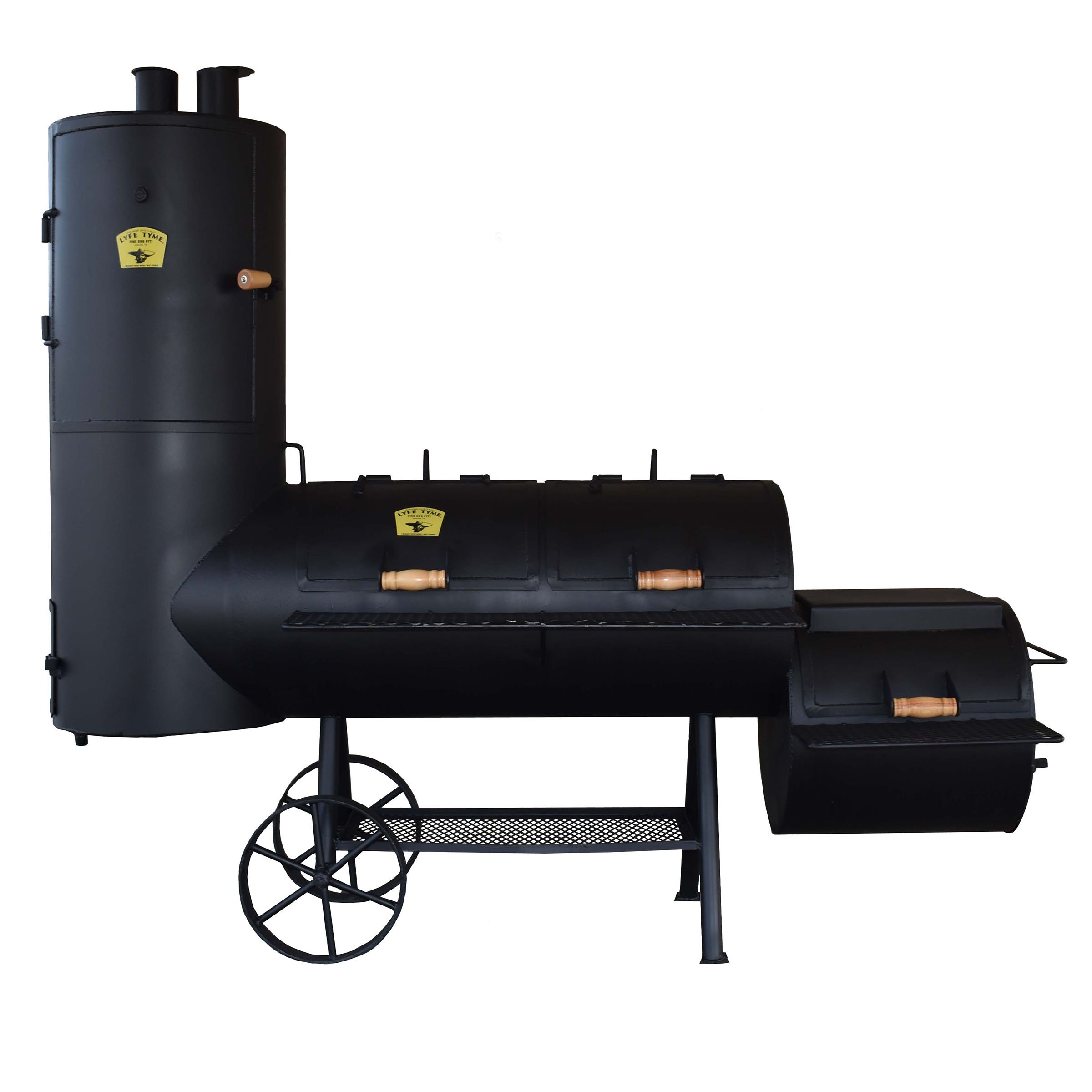 Lyfe Tyme Double Lid Vertical Smoker with Firebox Shop Grills & smokers at HEB