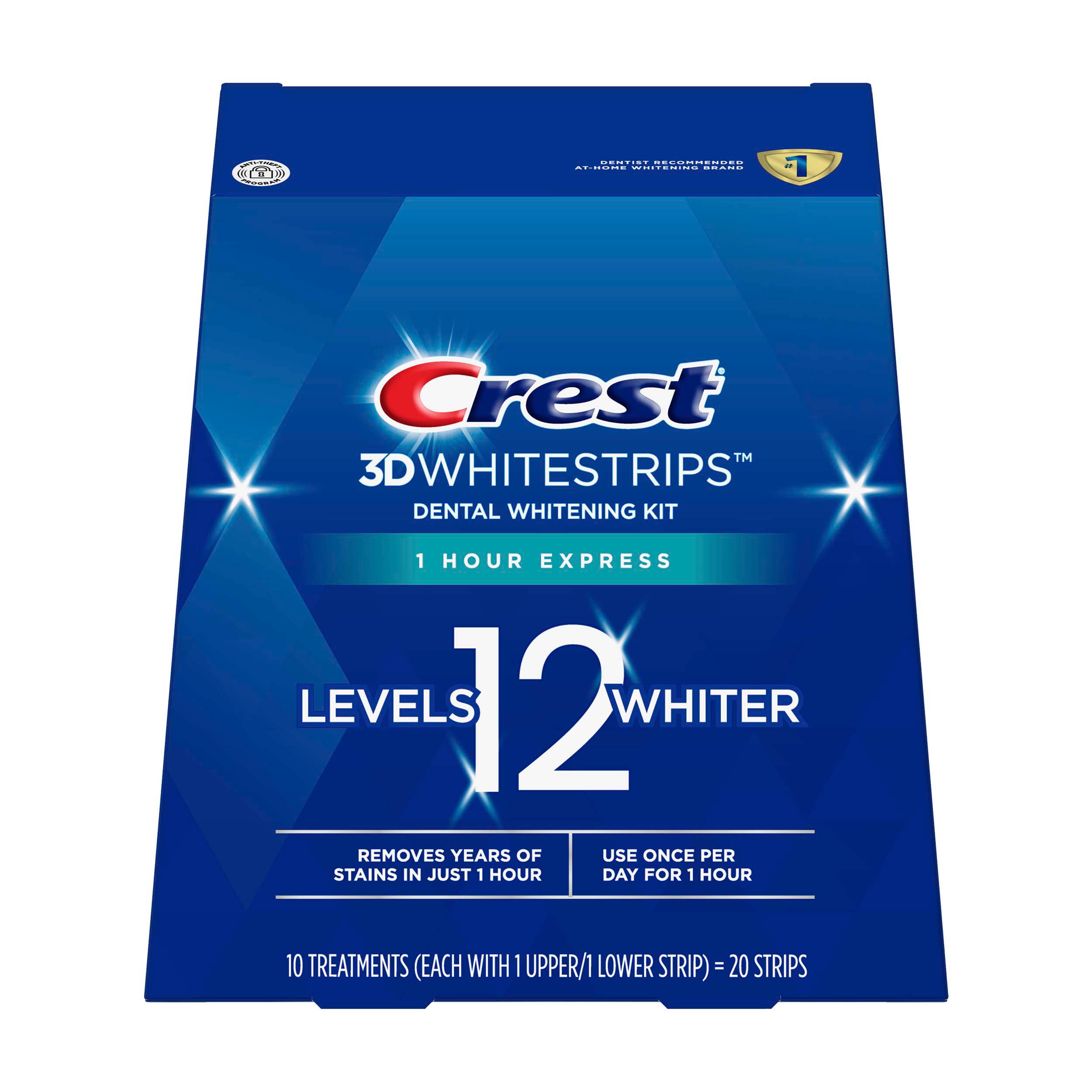 Crest 3D Whitestrips Classic Vivid 6 Levels Whiter Dental Whitening Kit -  10 Count