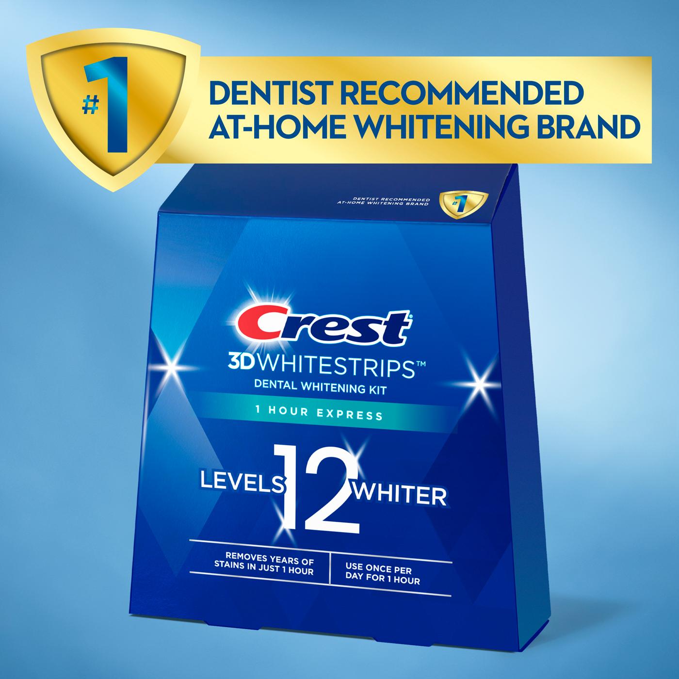 Crest 3D White Whitestrips 1 Hour Express Teeth Whitening Kit; image 2 of 8