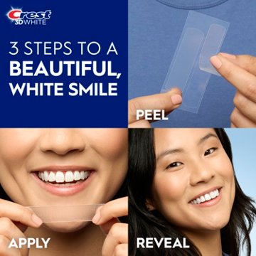Crest 3D White Whitestrips 1 Hour Express Teeth Whitening Kit, 10 ct