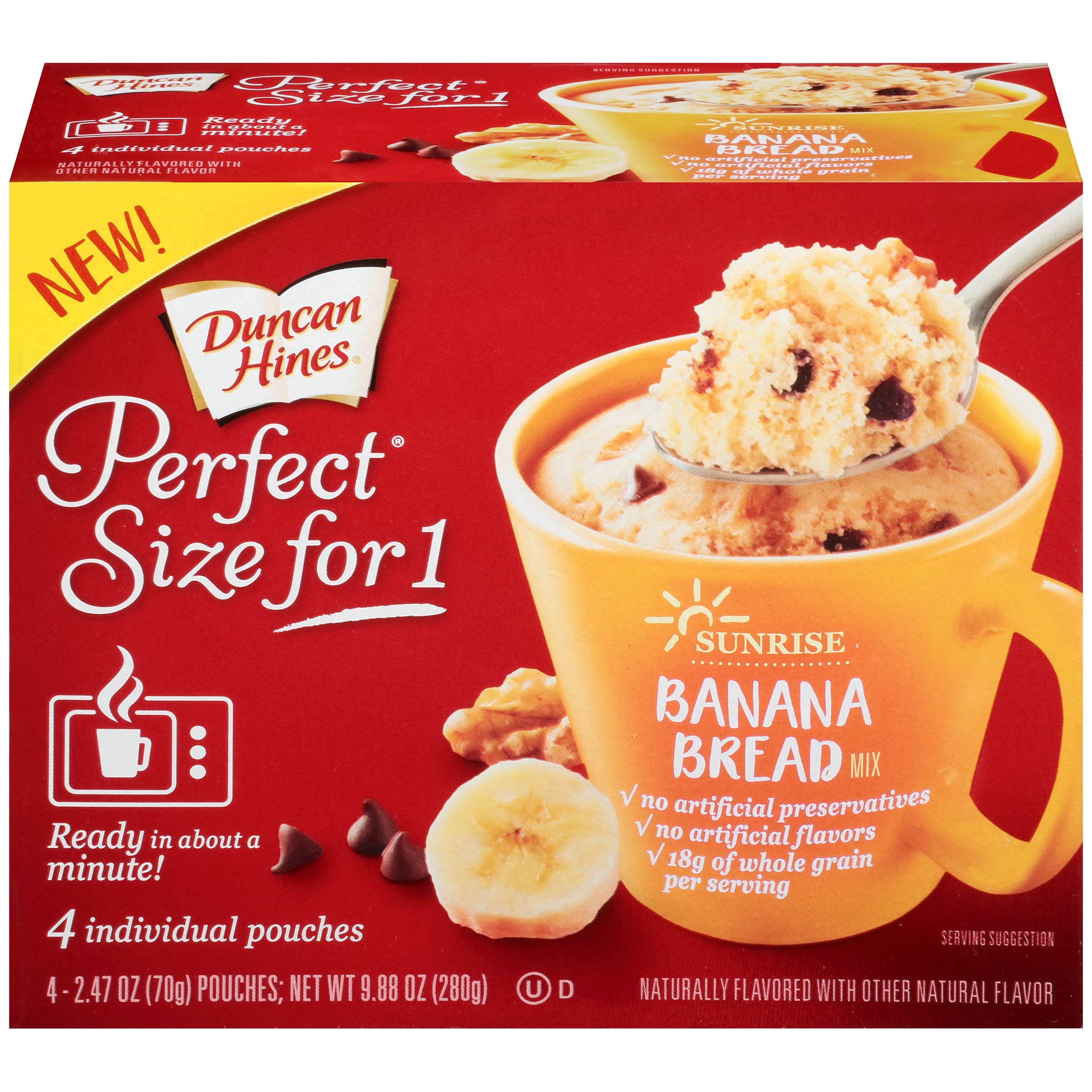 Duncan Hines Perfect Size For 1 Mug Cake Banana Bread Mix Shop Baking
