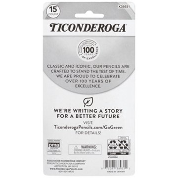 Ticonderoga Assorted Neon Erasers, 15 pc