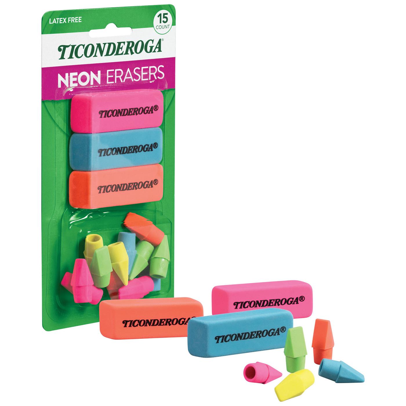 Ticonderoga Assorted Neon Erasers; image 4 of 4