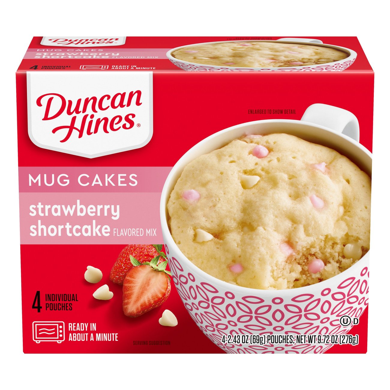 Duncan Hines Perfect Size For 1 Mug Cake Strawberry Shortcake Mix Shop Baking Mixes At H E B