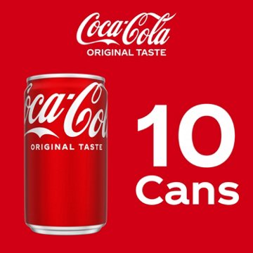 Coca-Cola Soda Soft Drink Fridge Pack 10 pk Mini Cans, 7.5 oz