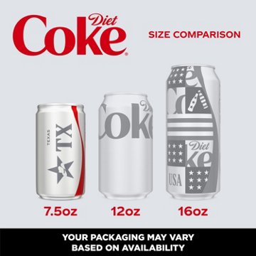 Diet Coke Soda Soft Drink 10 pk Mini Cans, 7.5 oz