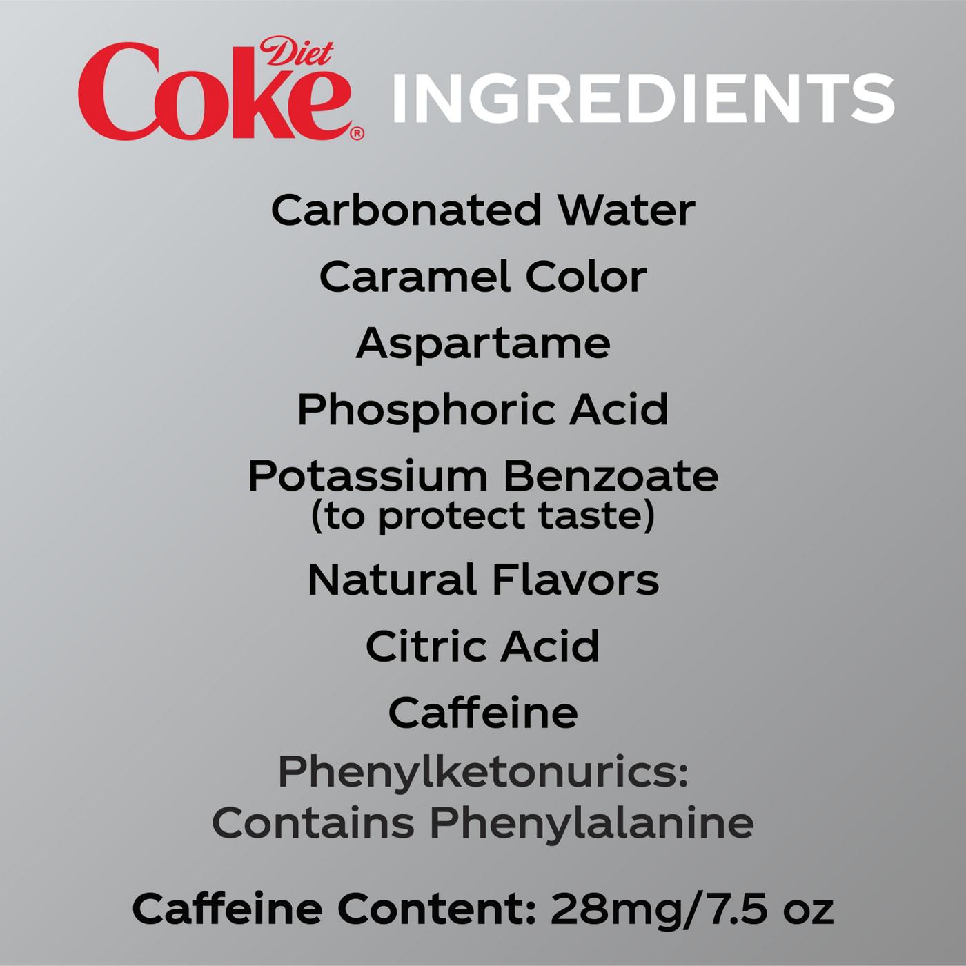 Diet Coke Soda Soft Drink 10 pk Mini Cans; image 4 of 7
