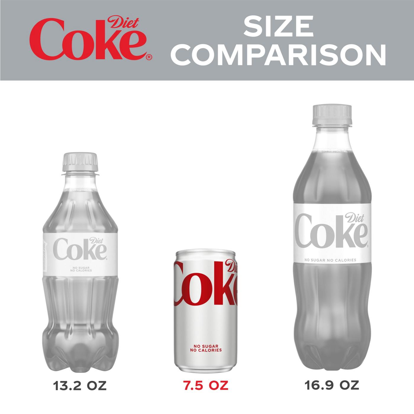 Diet Coke Soda Soft Drink 10 pk Mini Cans; image 7 of 7