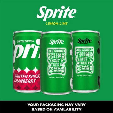 Sprite Lemon Lime Caffeine Free Soda Soft Drink Fridge Pack 10 pk Mini Cans, 7.5 oz