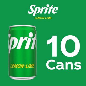 Sprite Lemon Lime Soda Soft Drink 10 pk Mini Cans, 7.5 oz