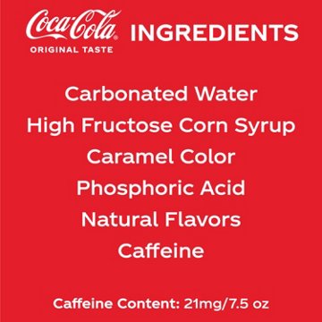 Coca-Cola Soda Soft Drink 6 pk Mini Cans