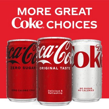Coca-Cola Soda Soft Drink 6 pk Mini Cans