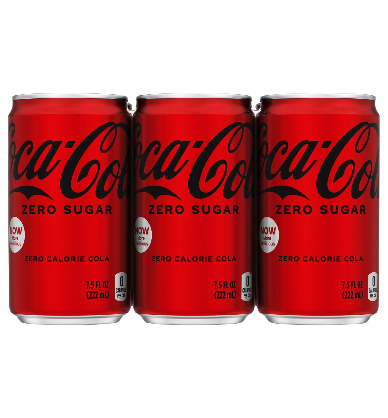 Coca-Cola Zero Sugar Cherry Coke 7.5 oz Cans - Shop Soda at H-E-B