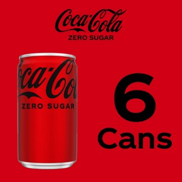Coca-Cola Zero Sugar Soda Soft Drink 6 pk Mini Cans