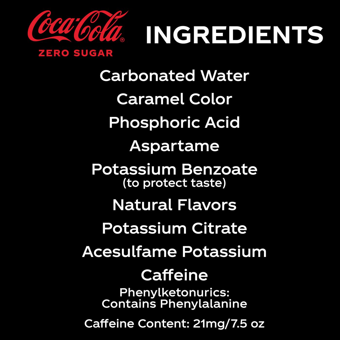 Coca-Cola Zero Sugar Coke 7.5 oz Cans; image 3 of 4