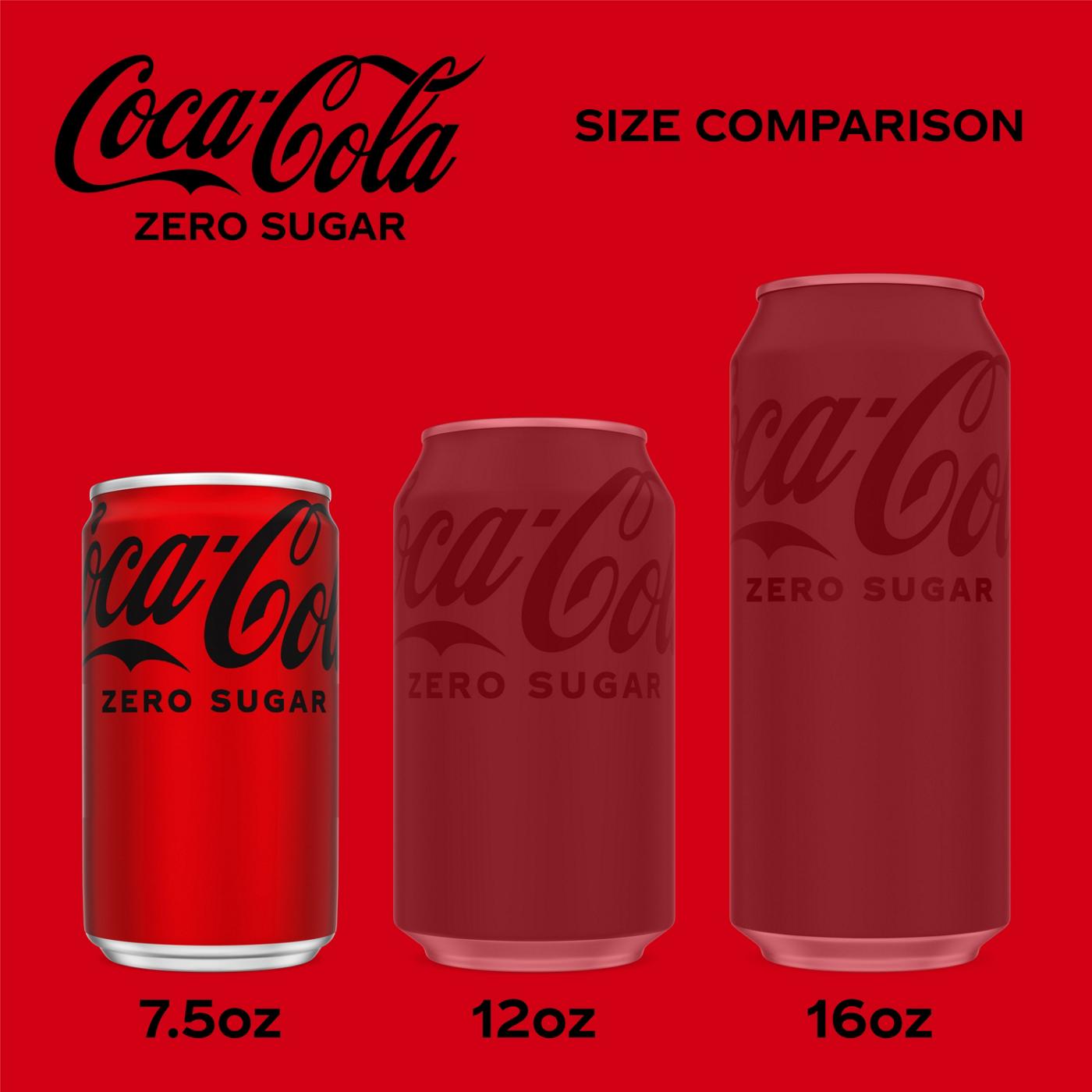 Coca-Cola Zero Sugar Soda Soft Drink 6 pk Mini Cans; image 7 of 7