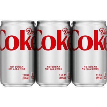 Diet Coke Soda Soft Drink 6 pk Mini Cans