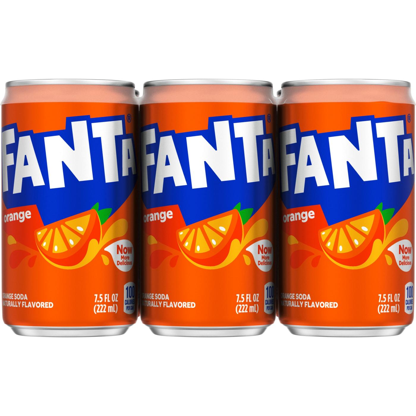 Fanta Orange Soda 6 pk Cans; image 1 of 2