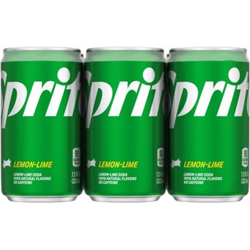 Sprite Lemon Lime Soda Soft Drink 6 pk Mini Cans