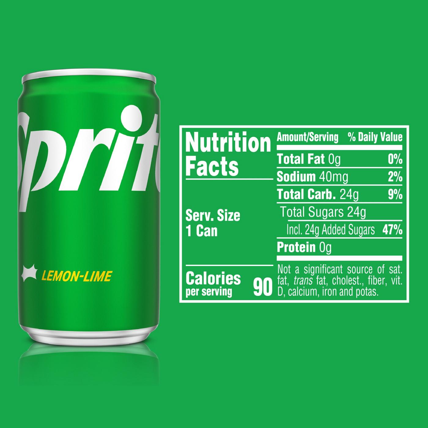 Sprite Lemon-Lime Soda 7.5 oz Cans; image 4 of 6
