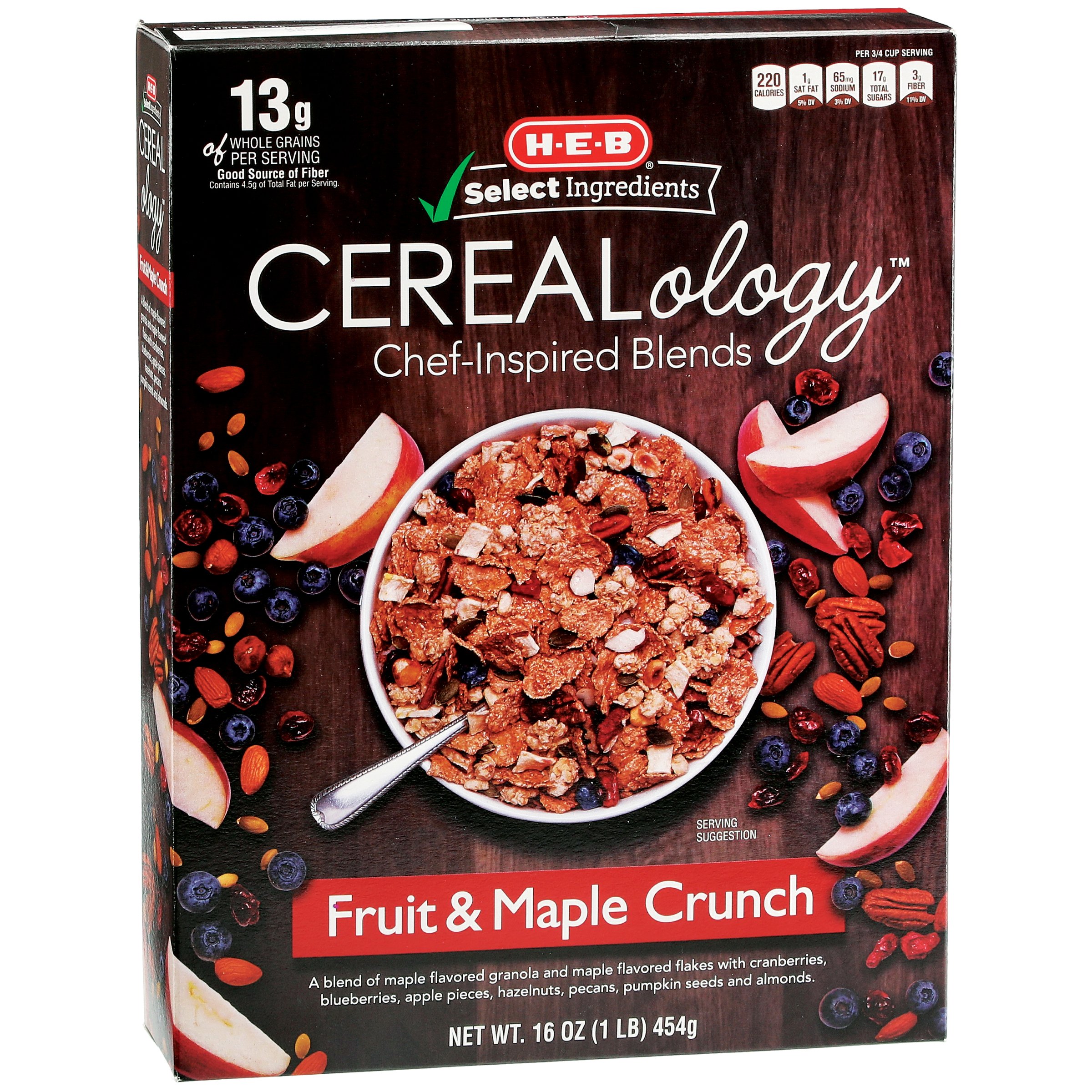 H-E-B Select Ingredients Cerealology Fruit & Maple Crunch - Shop Cereal ...