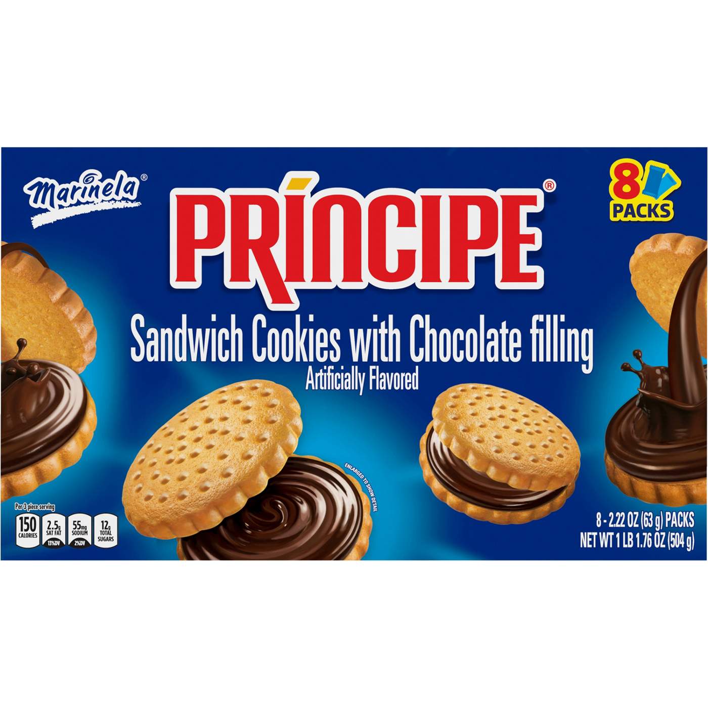 Marinela Principe Chocolate Filled Sandwich Cookies; image 1 of 3