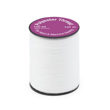 Dritz Polyester Sewing Thread - White, 150 yd