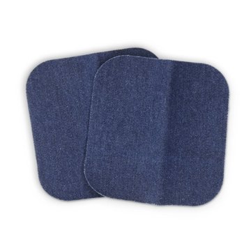 Dritz Denim Iron-on Patches - Dark Blue, 2 Pc, 5" x 5"