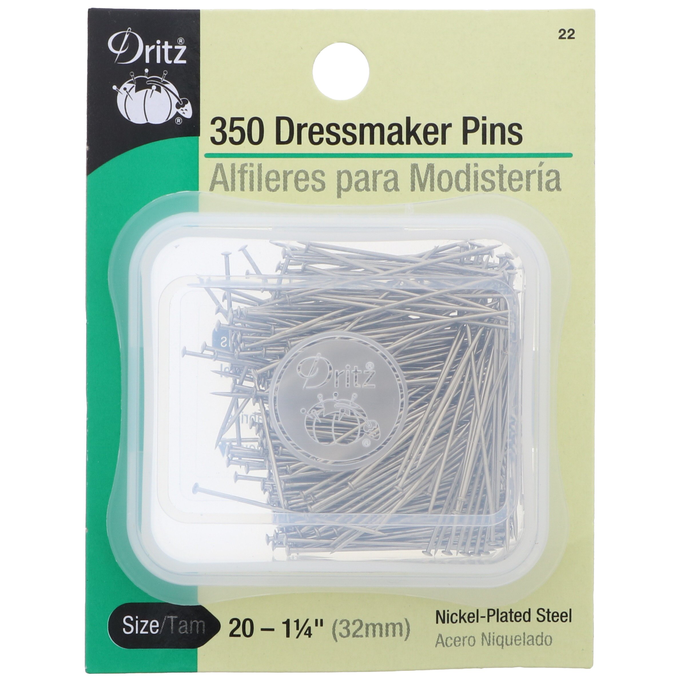 Hello Hobby Size 24 Long Pearlized Ball Point Sewing Pins, Dressmaker Sewing Pins, Rust Resistant Craft Pins, 900 Count, Size: 2.88 inch x 0.97 inch x