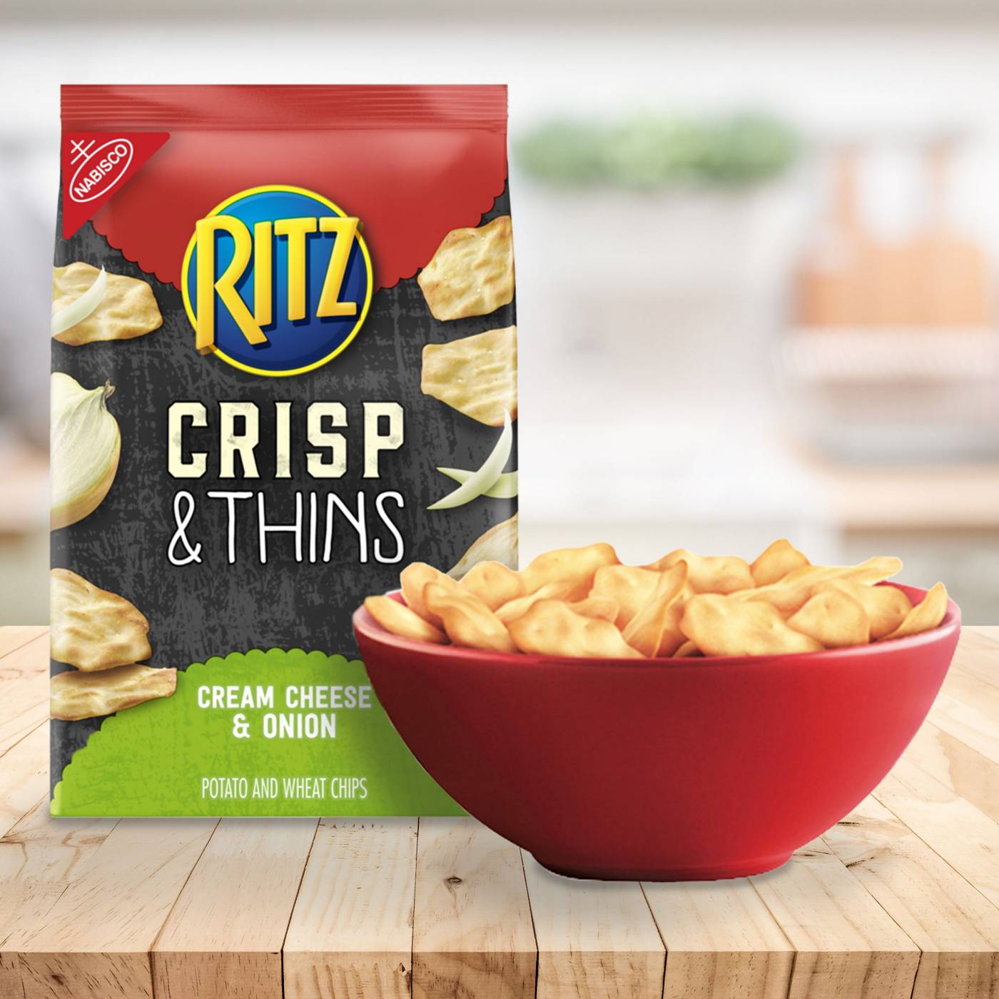 Ritz Crisp and Thins Cream Cheese and Onion Chips; image 8 of 8