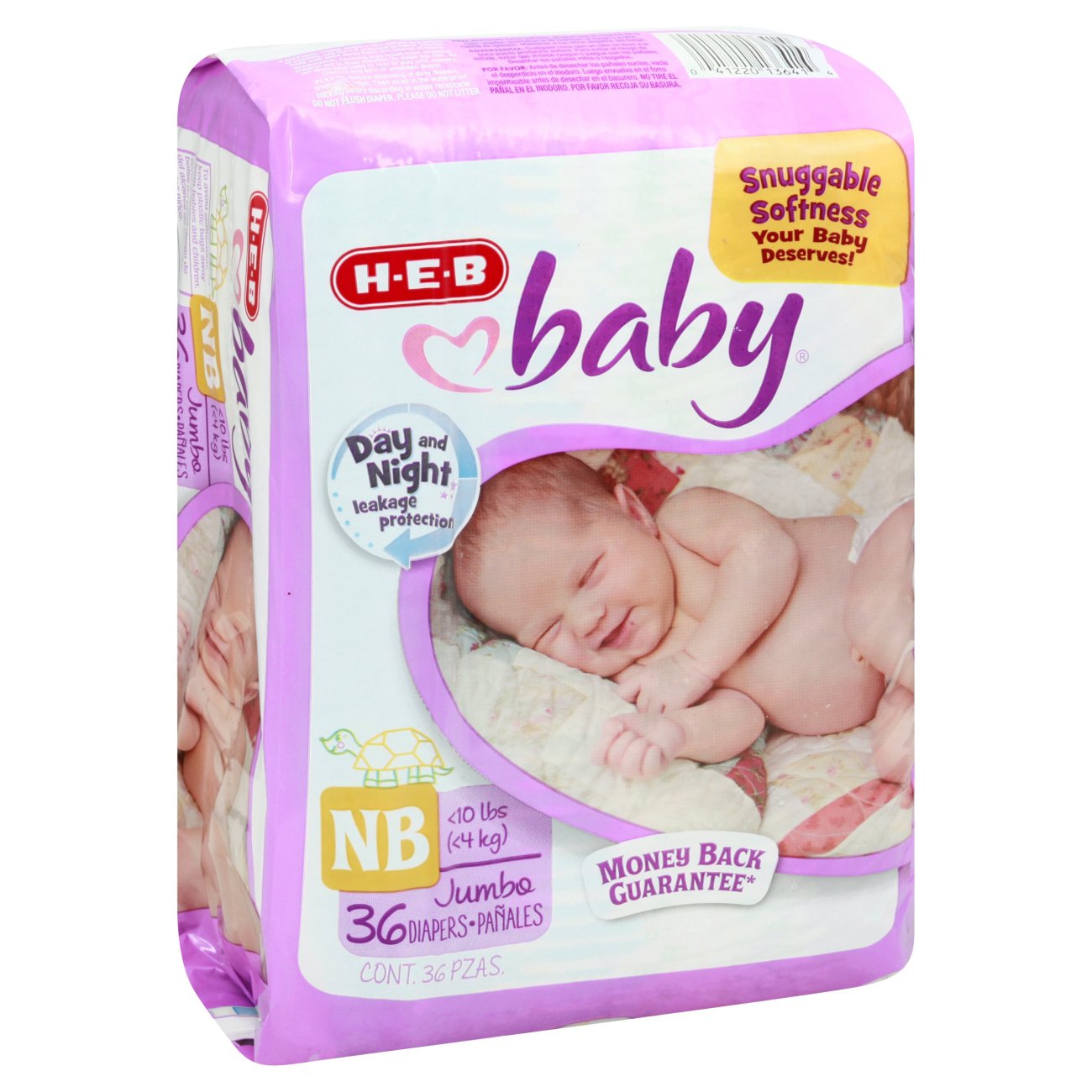 H‑E‑B Baby Jumbo Pack Diapers, 36 ct 