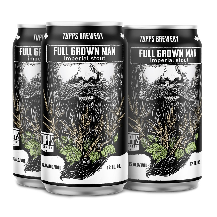 Tupps Brewery Full Grown Man Imperial Stout Beer 12 oz Cans Shop Beer