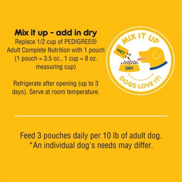 Pedigree Chopped Ground Dinner Adult Soft Wet Dog Food - Hearty Chicken