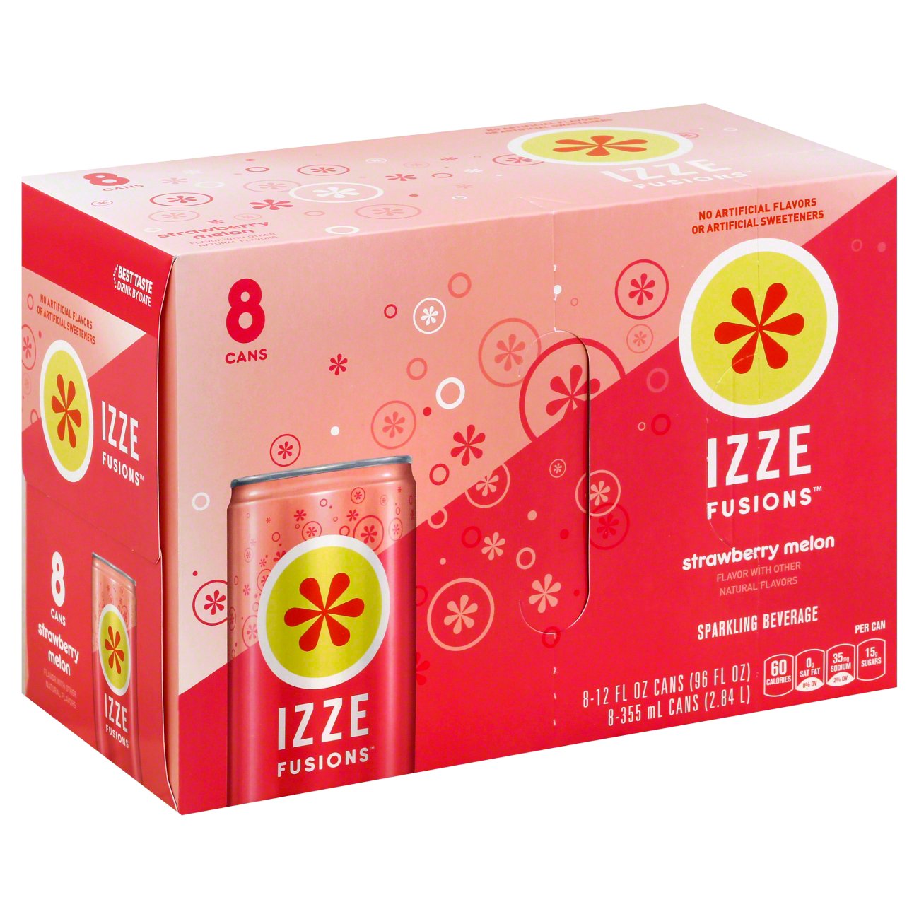 Izze Fusions Strawberry Melon 12 oz Cans Shop Soda at HEB