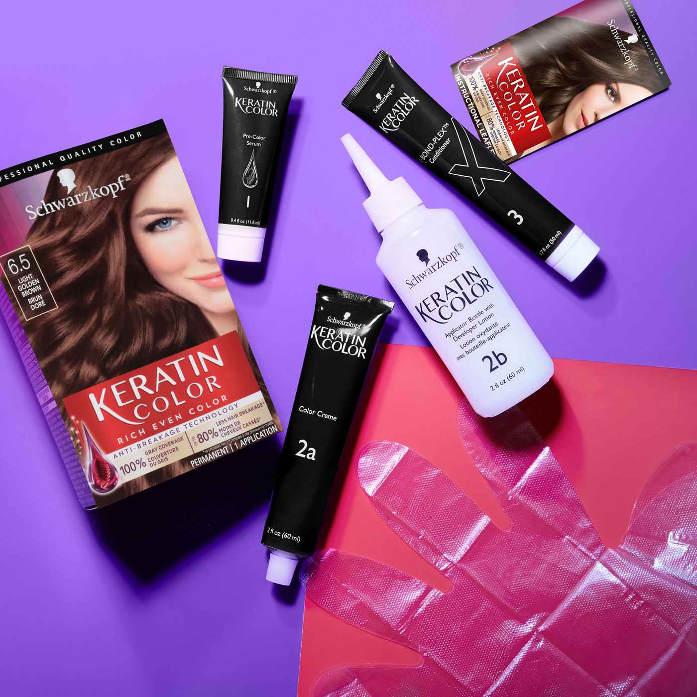 Schwarzkopf Keratin Color Permanent Hair Color Cream, 6.5 Light Golden Brown; image 2 of 5