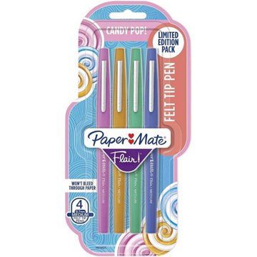 Paper Mate Flair Candy Pop 0.7mm Felt Tip Pens - Assorted Ink, 4 pk