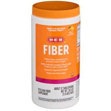 H-E-B Fiber Supplement Powder - Orange, 30.4 oz