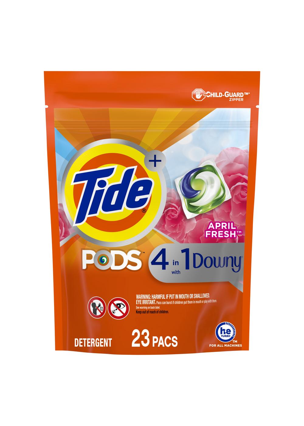 Tide PODS Plus Downy April Fresh HE Turbo Laundry Detergent Pacs; image 2 of 7