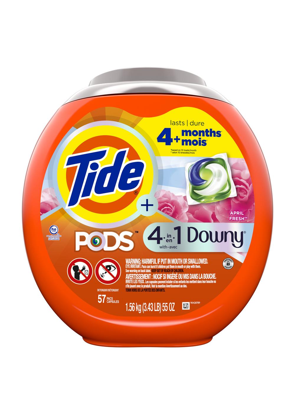 Tide PODS Downy April Fresh HE Laundry Detergent Pacs; image 1 of 5
