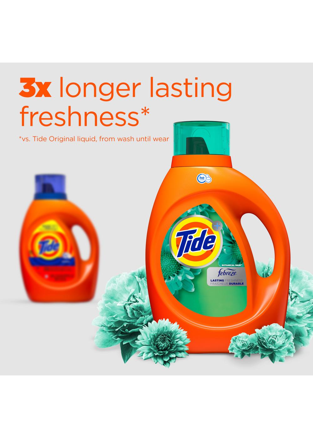 Tide + Febreze HE Turbo Clean Liquid Laundry Detergent, 59 Loads - Botanical Rain; image 3 of 14