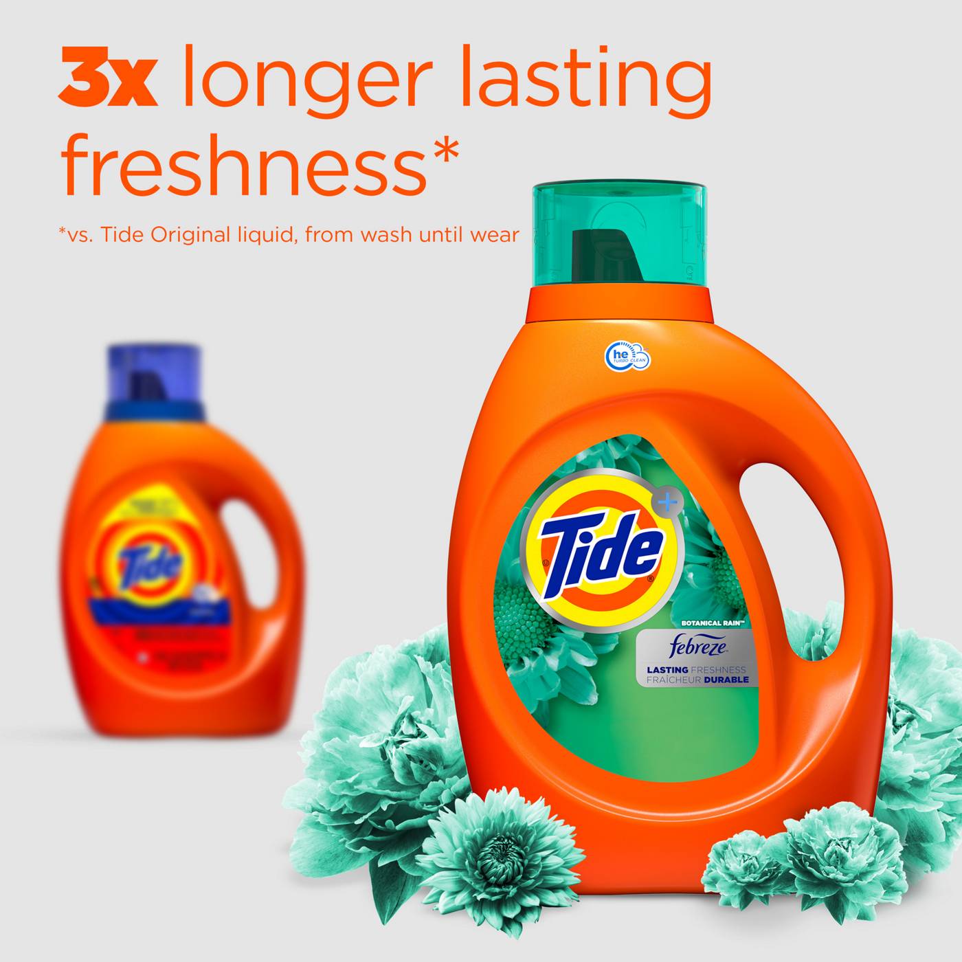 Tide + Febreze HE Turbo Clean Liquid Laundry Detergent, 59 Loads - Botanical Rain; image 5 of 14