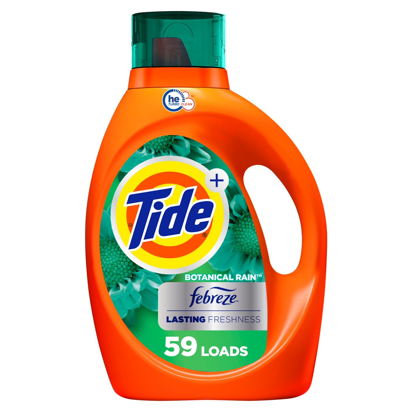 Tide + Febreze HE Turbo Clean Liquid Laundry Detergent, 59 Loads - Botanical Rain; image 1 of 14