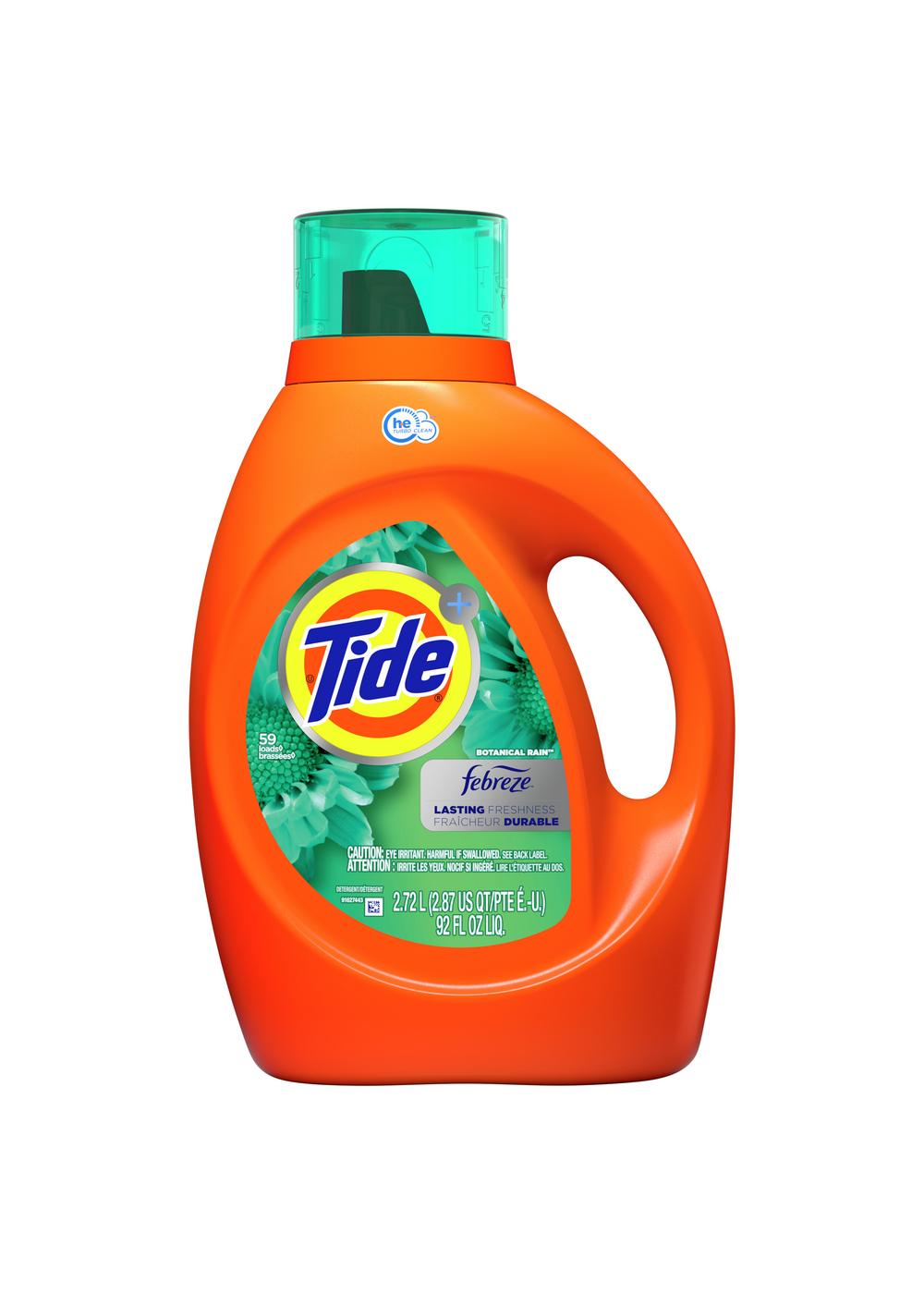 Tide + Febreze HE Turbo Clean Liquid Laundry Detergent, 59 Loads - Botanical Rain; image 11 of 14