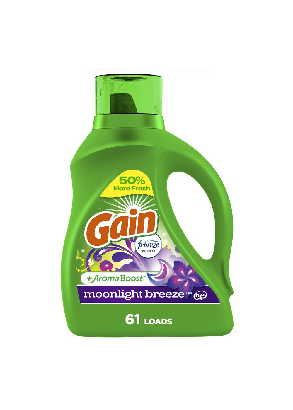 Gain + Aroma Boost HE Liquid Laundry Detergent, 61 Loads - Moonlight Breeze; image 1 of 8