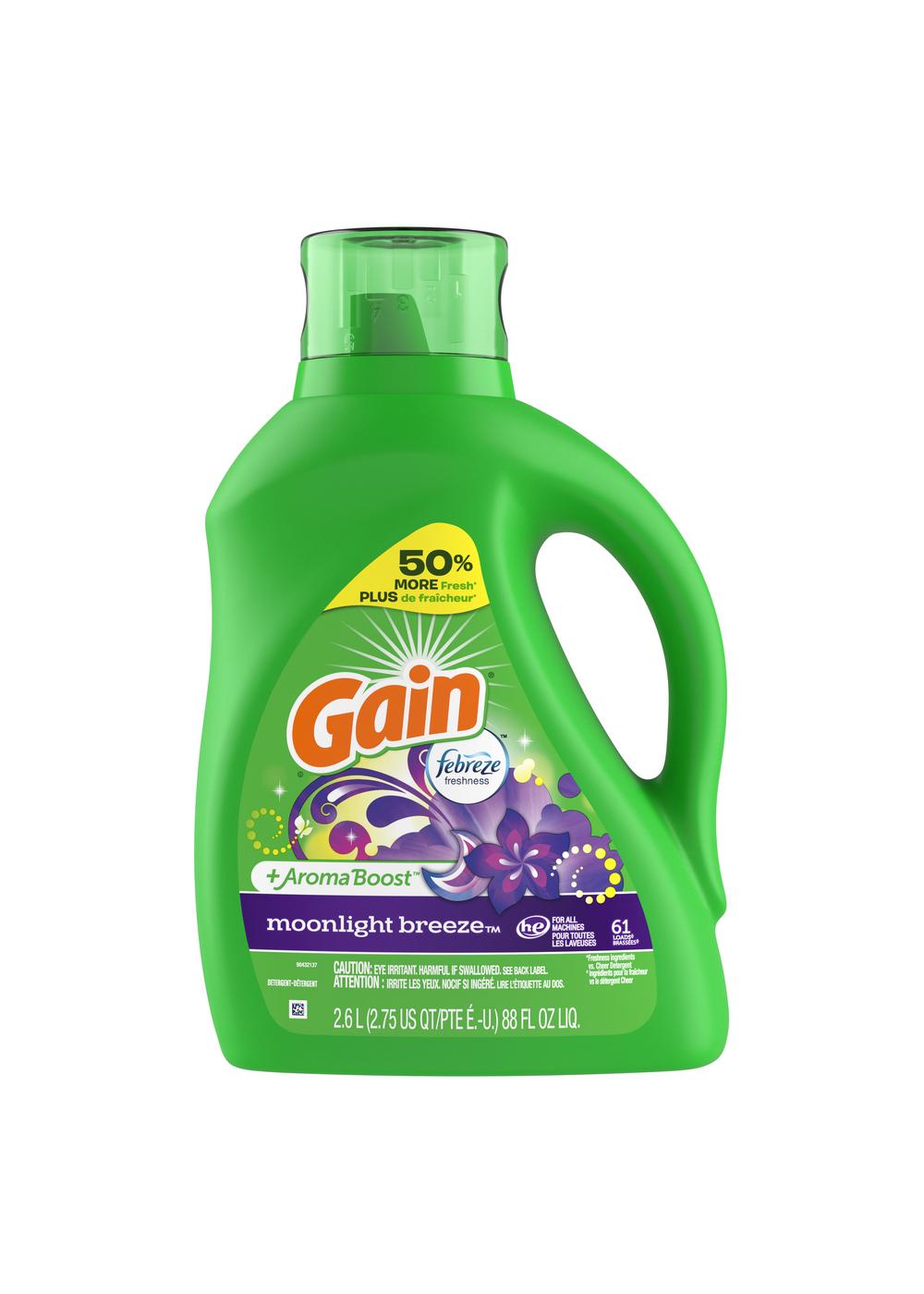 Gain + Aroma Boost HE Liquid Laundry Detergent, 61 Loads - Moonlight Breeze; image 3 of 8