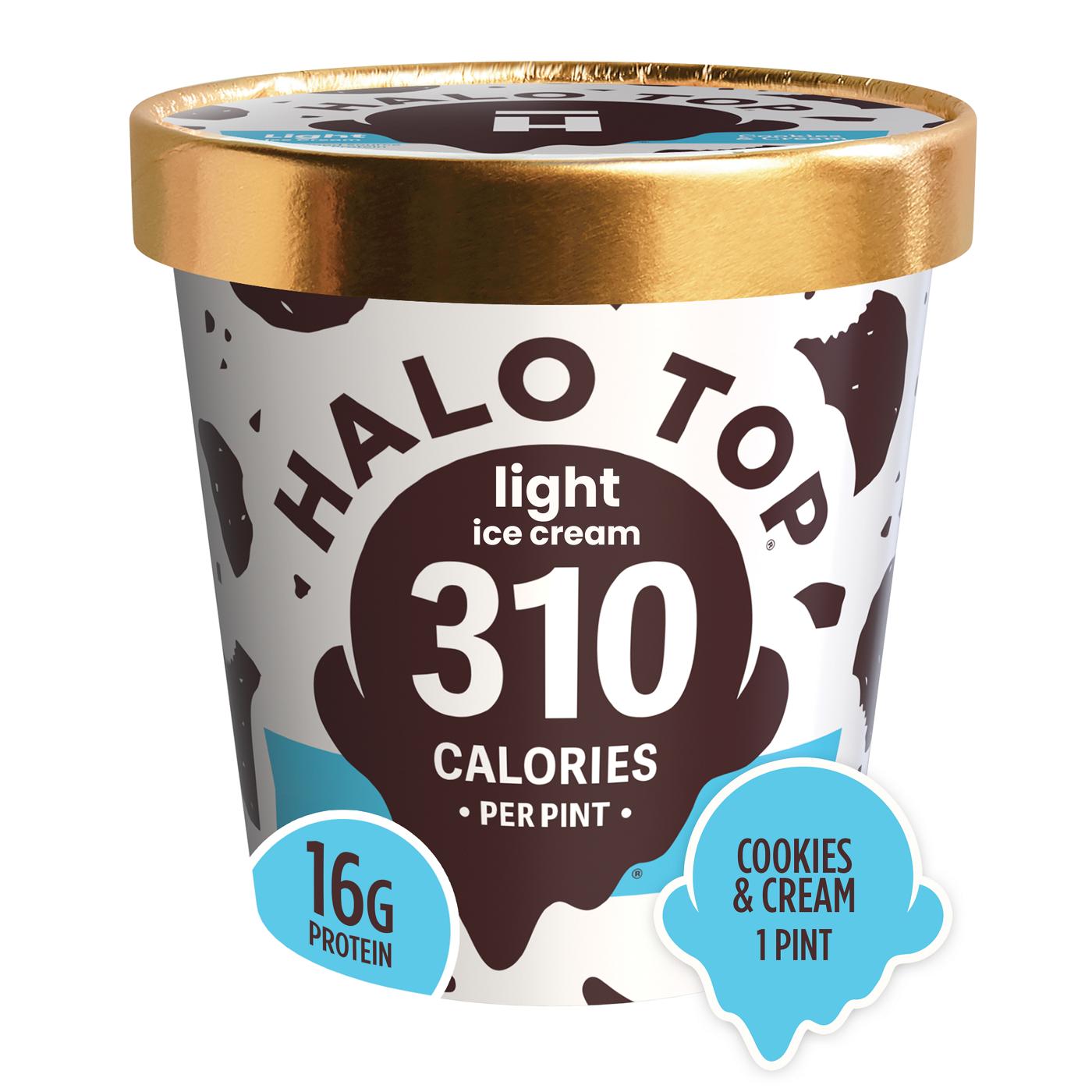 Halo Top 16g Protein Light Ice Cream - Cookies & Cream; image 1 of 6